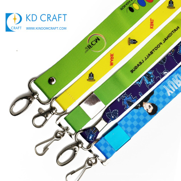 Factory direct sale custom sublimation printing cartoon anime neck strap lanyard for kids